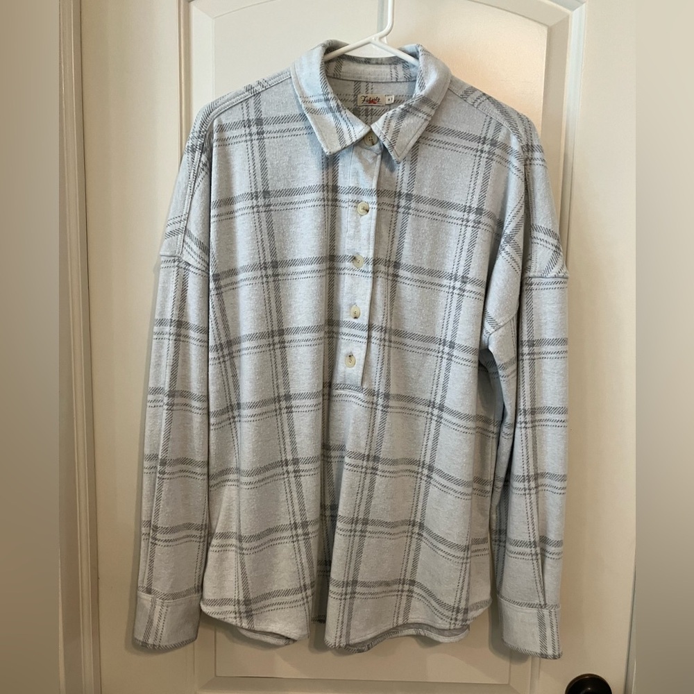 Faherty Legend ultra popular plaid sweater shirt Montana pullover size Medium - Picture 4 of 9